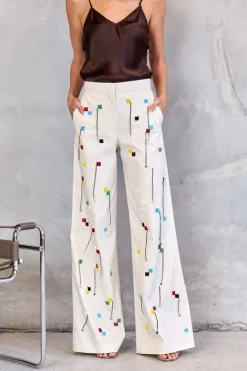 Beaded Wide Leg Pants