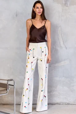 Beaded Wide Leg Pants