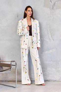 Beaded Wide Leg Pants