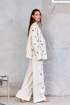 Beaded Wide Leg Pants