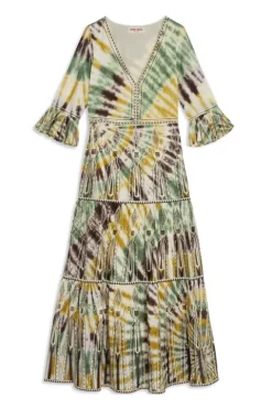 Bella Tie Dye Embroidery Dress