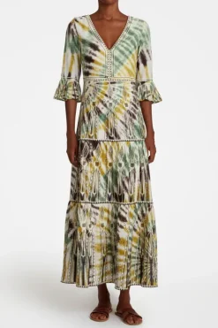 Bella Tie Dye Embroidery Dress