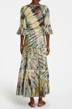 Bella Tie Dye Embroidery Dress