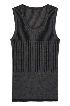 Bi-Coulour Ribbed Tank