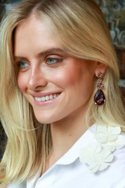 Bold Crystal Teardrop Crystal Earring