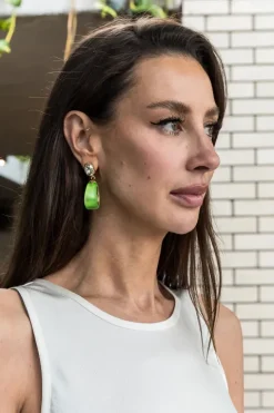 Bonbon Teardrop Hoop Earring