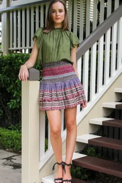 Brooke Smocked Mini Skirt - FINAL SALE