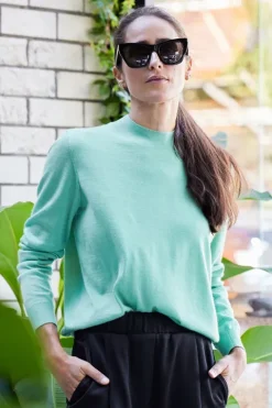 Cashmere Mockneck Easy Sweater