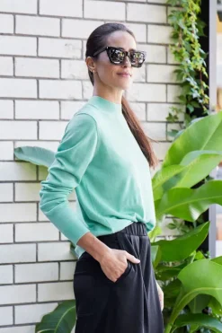 Cashmere Mockneck Easy Sweater