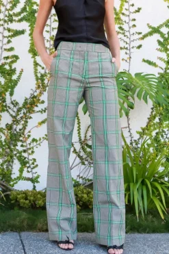 Check Wide Leg Trouser - FINAL SALE