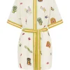 Checkers Embroidered Mini Dress
