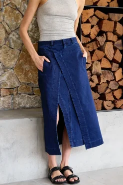 Classic Denim Wrap Skirt