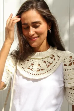 Cleo Crochet T Shirt - FINAL SALE