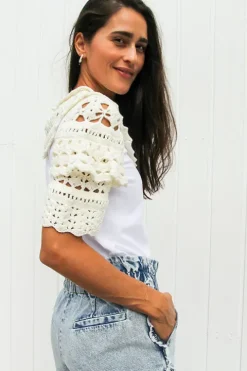 Cleo Crochet T Shirt - FINAL SALE