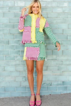 Colourblock Tweed Skirt - FINAL SALE