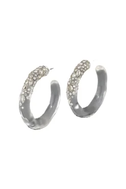 Confetti Crystal Hoop Earring