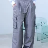 Crispy Nylon Stella Pleated Cargo Pant