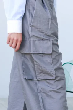Crispy Nylon Stella Pleated Cargo Pant