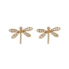 Crystal Dragonfly Stud Earring