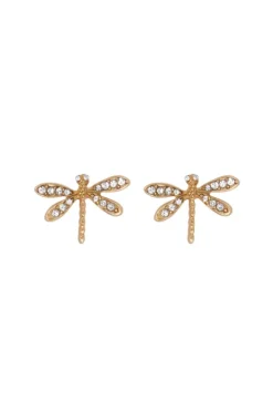 Crystal Dragonfly Stud Earring