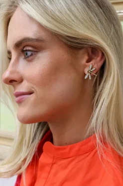 Crystal Dragonfly Stud Earring