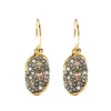 Crystal Oval Drop Earring