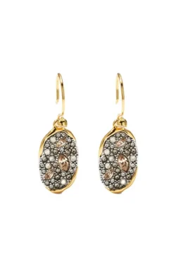 Crystal Oval Drop Earring