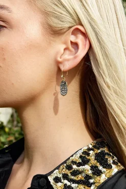 Crystal Oval Drop Earring
