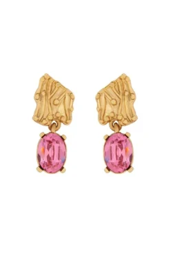 Crystal Plak Drop Earring