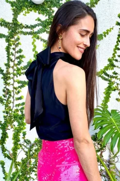 Draped Halter Neck Top - FINAL SALE