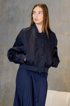 Eco Nylon Cropped Bomber