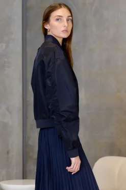 Eco Nylon Cropped Bomber