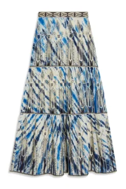 Elda Tie Dye Embroidery Skirt