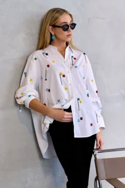 Embroidered Beads Shirt