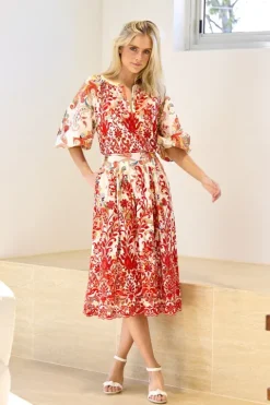 Embroidered Midi Skirt