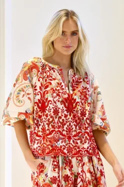 Embroidered Poplin Blouse