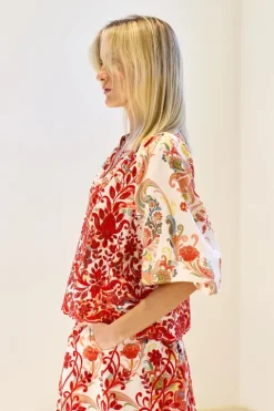 Embroidered Poplin Blouse