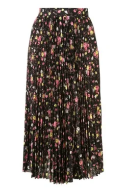 Floral Pleated Midi Skirt - FINAL SALE