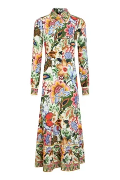 Floral Print Maxi Shirtdress