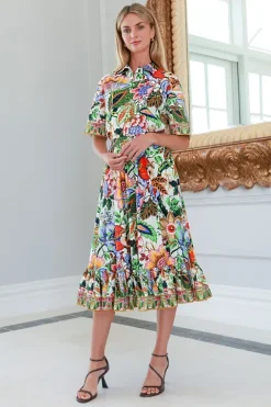 Floral Print Midi Skirt
