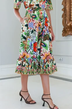 Floral Print Midi Skirt