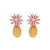 Flower With Cactus Earring