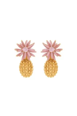Flower With Cactus Earring