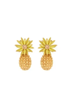 Flower With Cactus Earring
