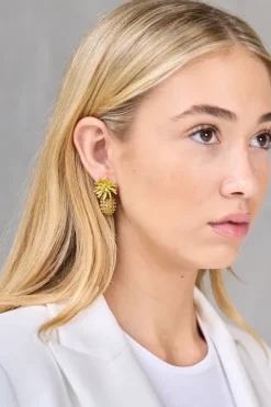 Flower With Cactus Earring