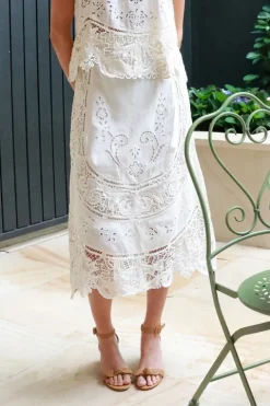 Gianna Lace Midi Skirt