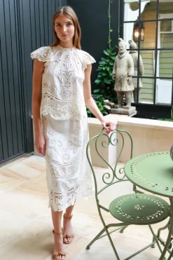 Gianna Lace Midi Skirt