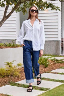 Gossamer Stripe Bishop Sleeve Shirt