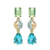 Half Pave Chandelier Earring