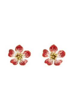 Hand Painted Flower Earring